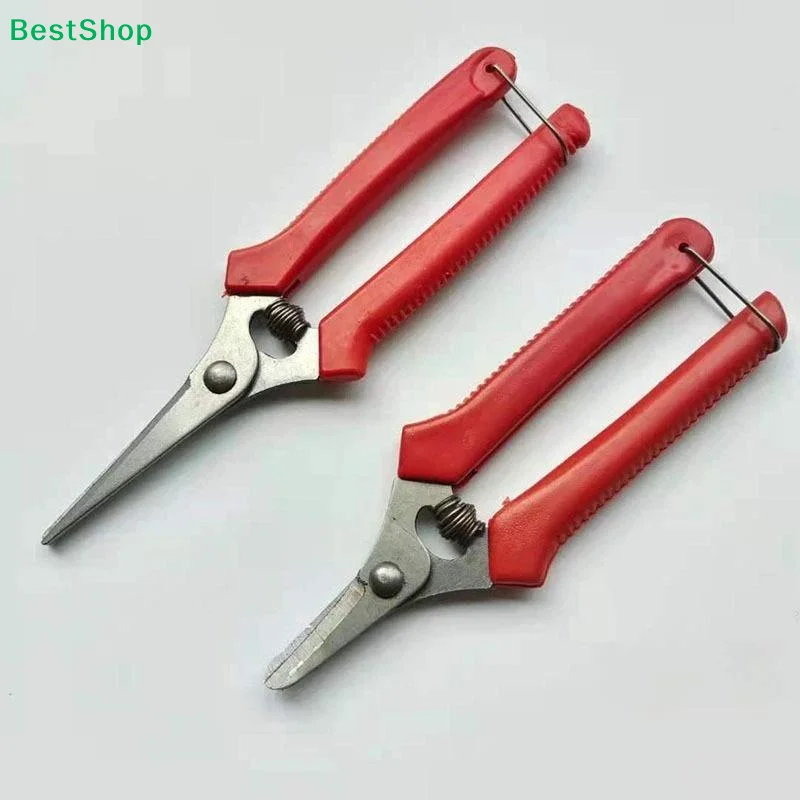 ♩* High Carbon Steel Gardening Pruning Shears Non Slip Handles Straight Curved Tips For Fruit Thinning Orchard Garden Trimming