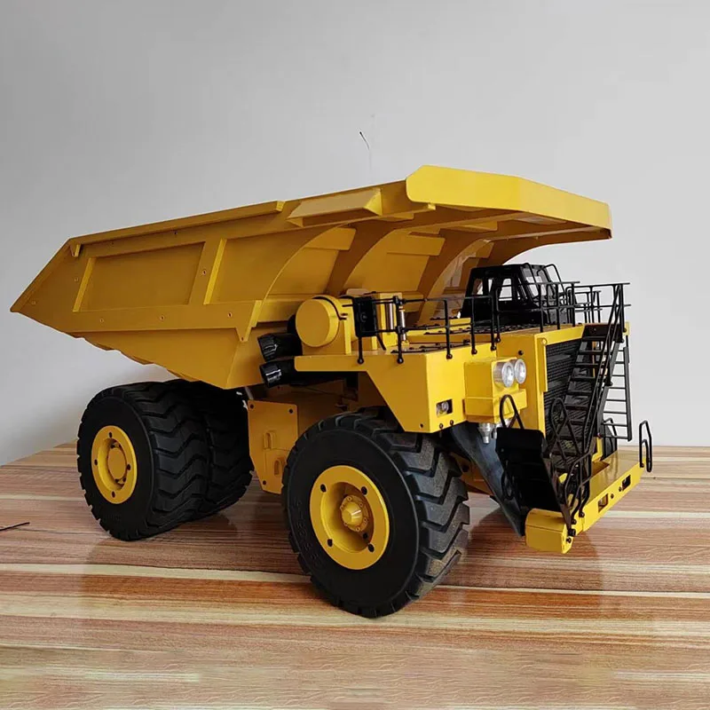 

Metal 1/20 RC Hydraulic Mine Truck 793D Heavy Mining Dumper Painted Assembled Model Yellow I6X Radio Lights Toys TH20696-SMT6