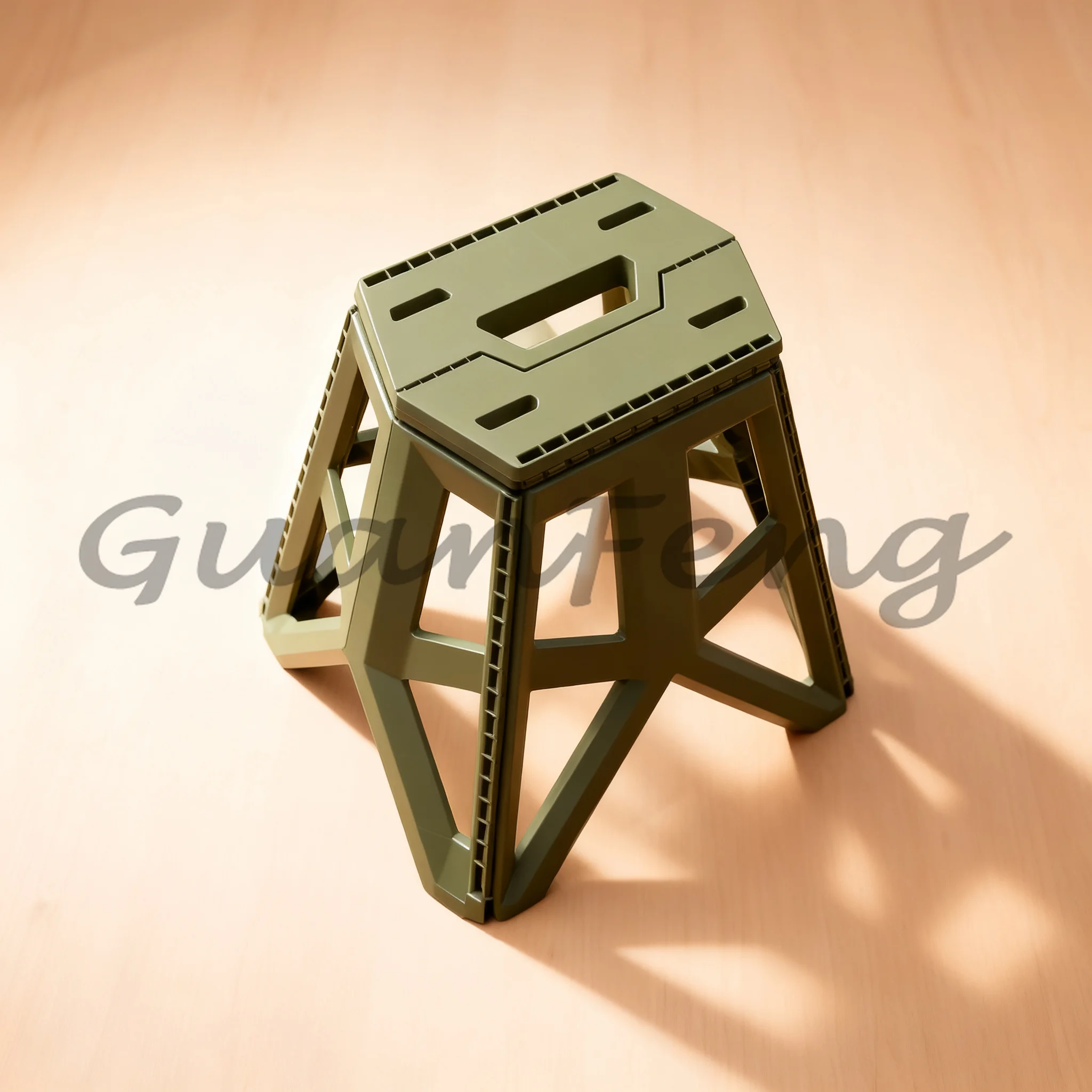 Portable Plastic Folding Camping Bench, Multifunctional Outdoor Stool for Fishing, Garden, Beach and Hiking Trip
