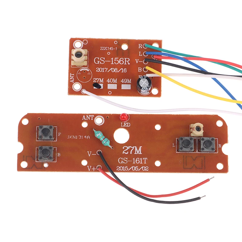 【BS】4CH RC Car Remote Control 27MHz Circuit PCB Transmitter and Receiver Board with Antenna Radio System