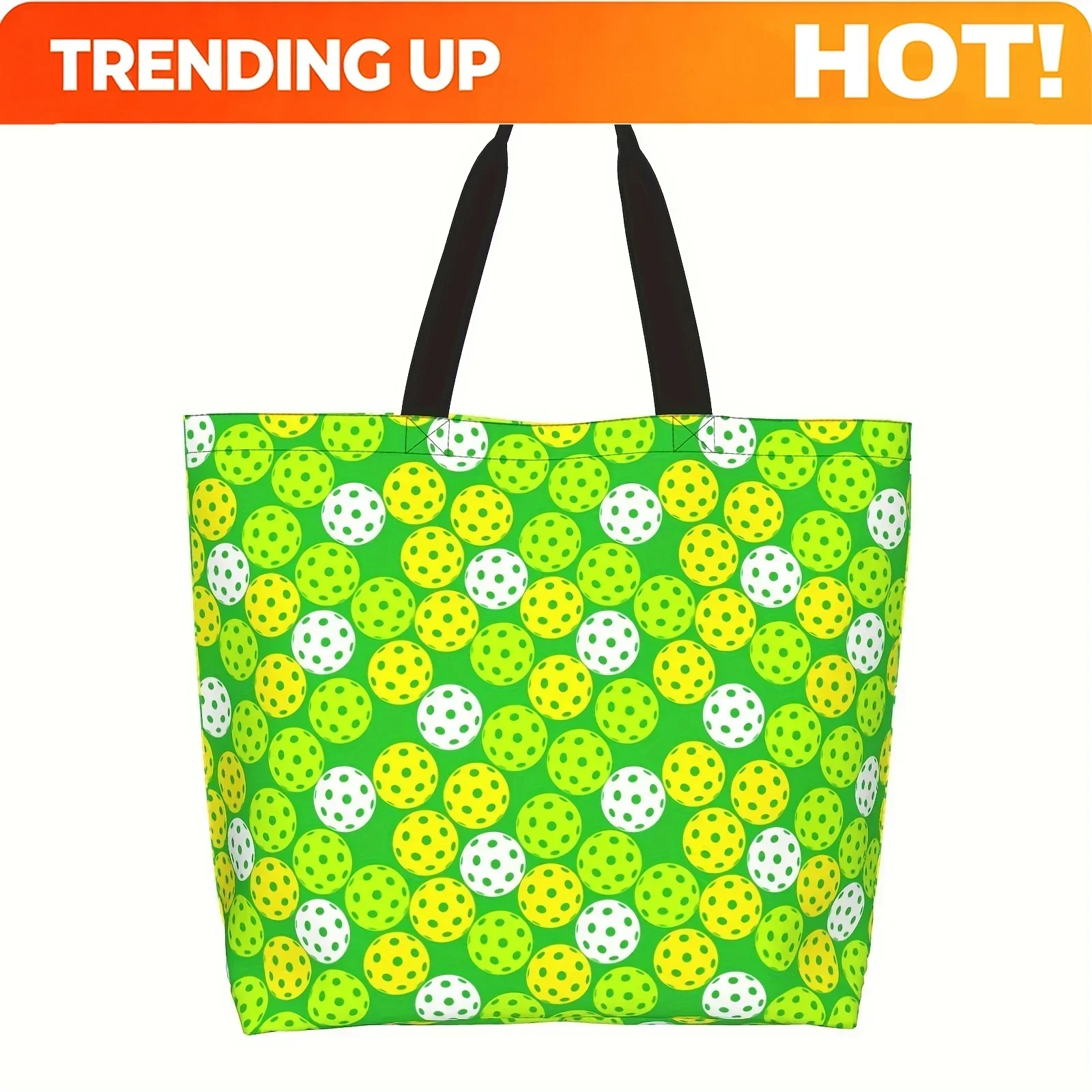 Custom Woman Pickleball Tote Handbag Large Oversize Casual Pickleball Sports Mom Beach Travel Bag