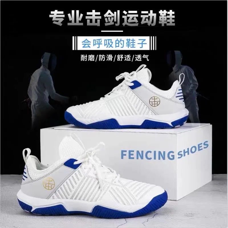 

Classic Brand Fencing Shoes Mens Womens White Gym Training Shoe Unisex Hard-Wearing Sports Shoes Men Women Fencing Shoe