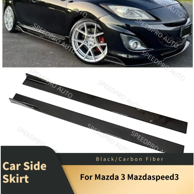 

Car Side Skirts For M-azda 3 speed3 86.6" Splitter Extension Lip Rocker Diffuser Winglet Wings Body Kits Protector Black