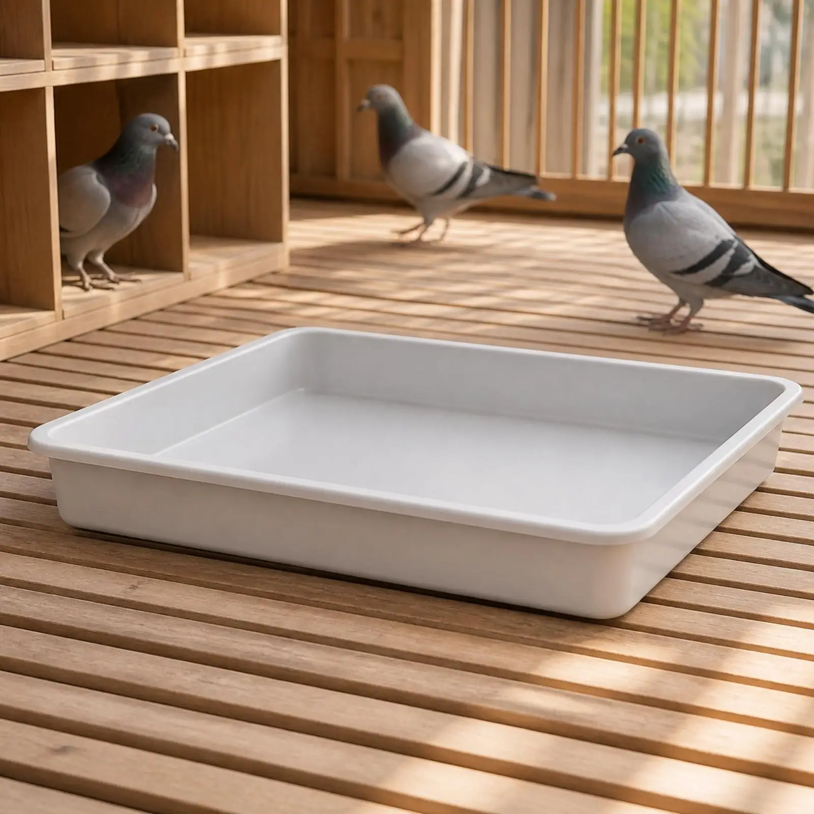Bird Bathing Basin for Pigeons and Parrots with Anti-warp Design for Loft and Aviary