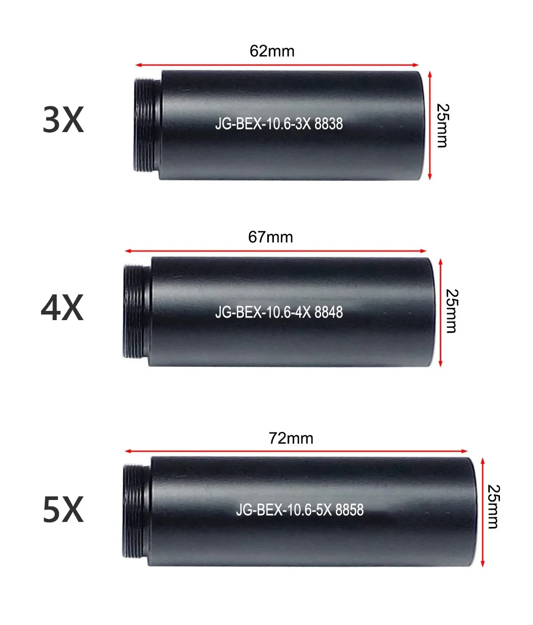 CO2 Laser Beam Expander 3X 4X 5X Expansion Ratio M22*0.75 Lense Optics For CO2 10600nm Laser Marking Machine