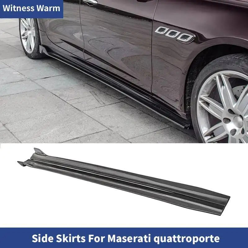 Body Kit Carbon Fiber Side Skirts Extention Body Lip for Maserati Quattroporte 2013 2014 2015 2016 Car Modification