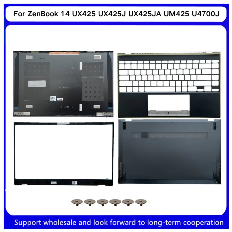 New For Kailxuling ZenBook 14 UX425 UX425J UX425JA UM425 U4700J LCD Back Cover / Front Bezel / Upper Case Palmrest / Bottom