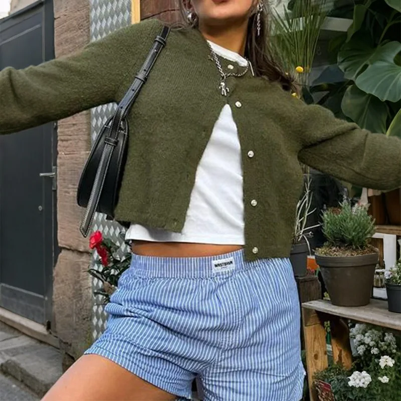 

Women Cardigan Knitted European and American Casual Long Sleeved Women's Clothing Autumn and Winter Fashionable Warm New Style