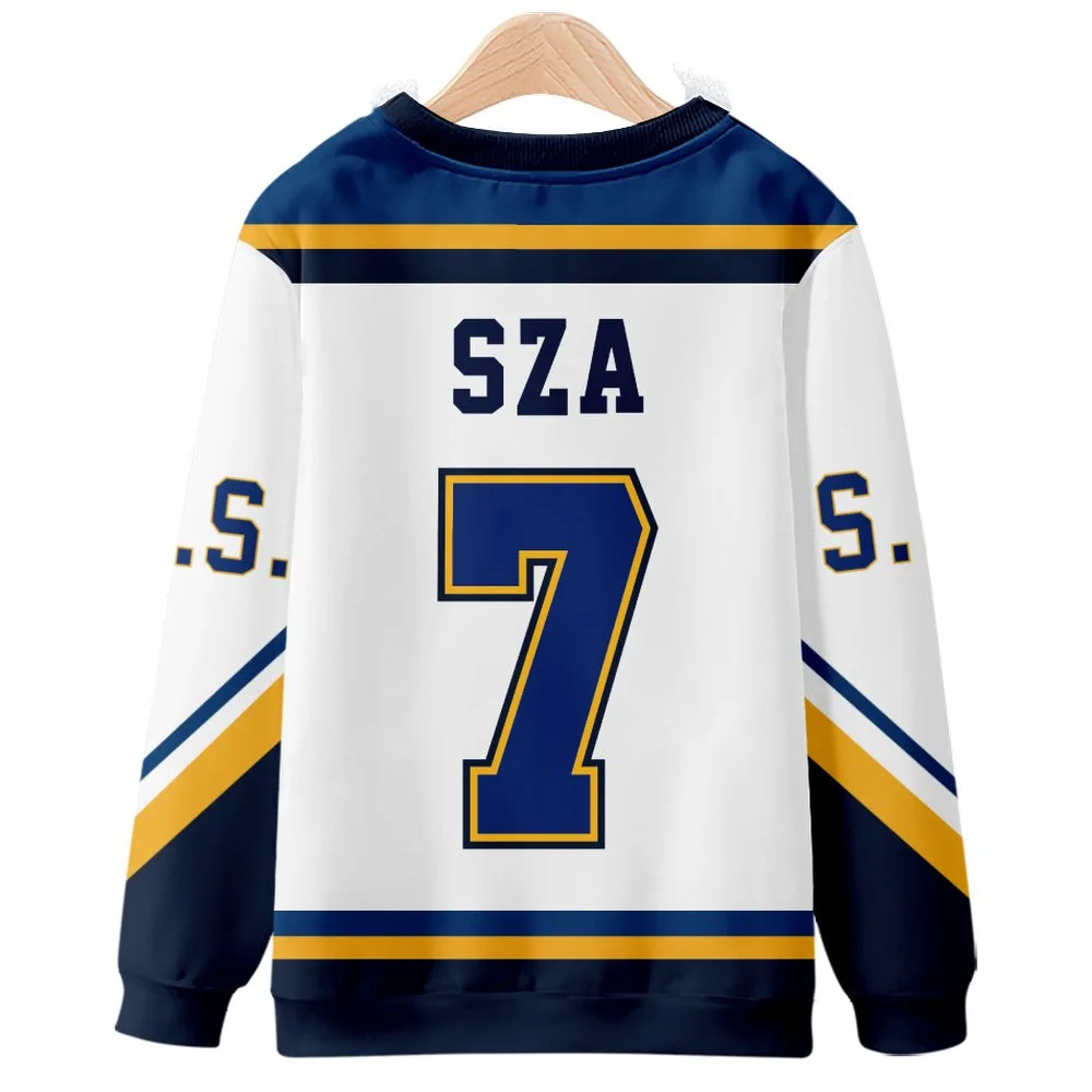 NEW SZA JERSEY SOS Blind New Album Merch Crewneck Long Sleeve Women Men Sweatshirt Clothes top y2k 2025