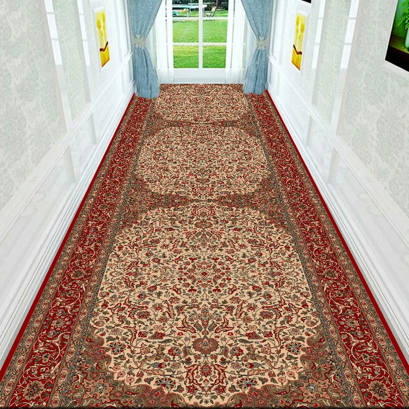 Runner Corridor Carpet Geometry Border Design Long Kitchen Floor Mat Black And Gold Rugs Luxury Entrance Hallway Bedside Carpet