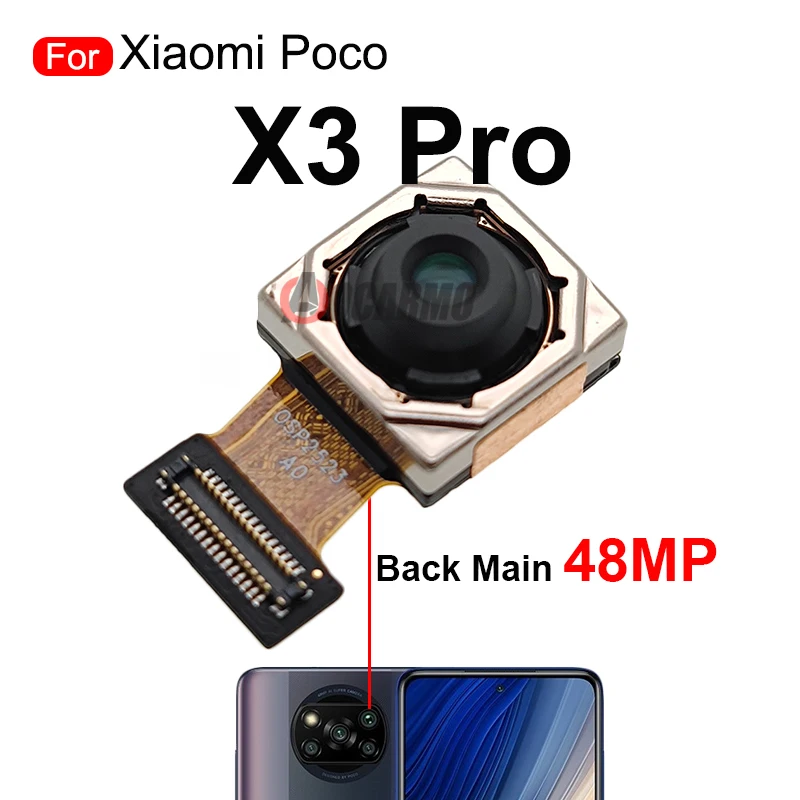 Front And Rear Big Mian Back Macro UltraWide Camera For Xiaomi POCO X3 Pro X3Pro Depth Cameras  Repair Replacement Parts