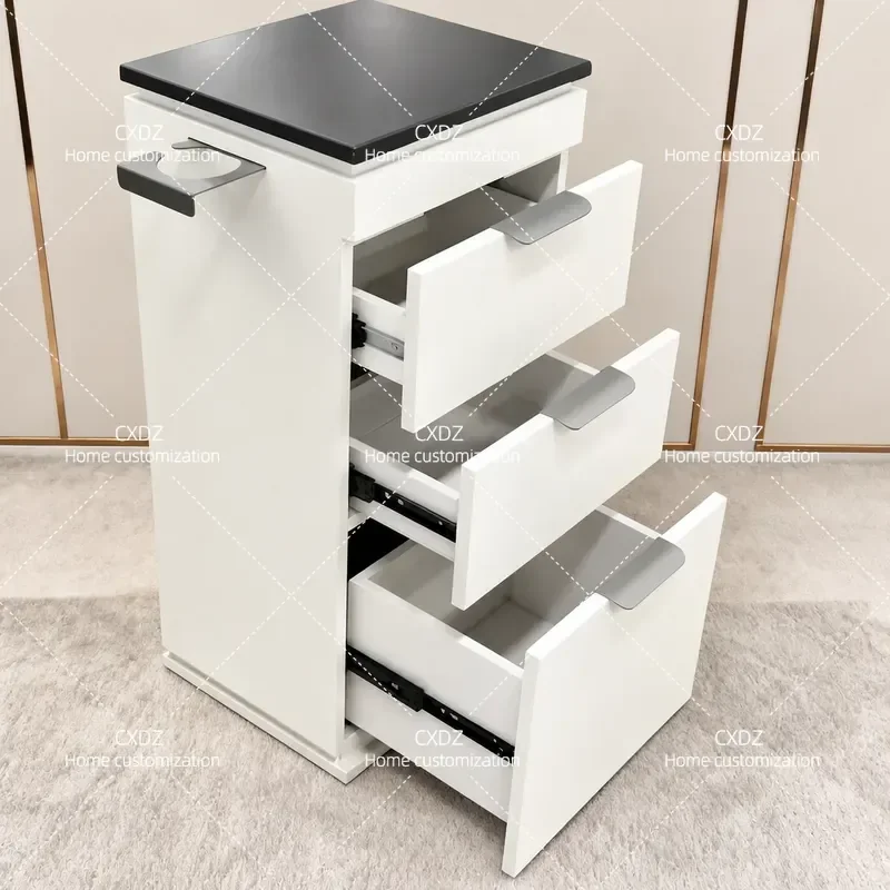 Hair Salon Tool Cabinet Multi Layer Storage Cart Barber Shop Organizer Simple Modern Design Mobile Utility Trolley