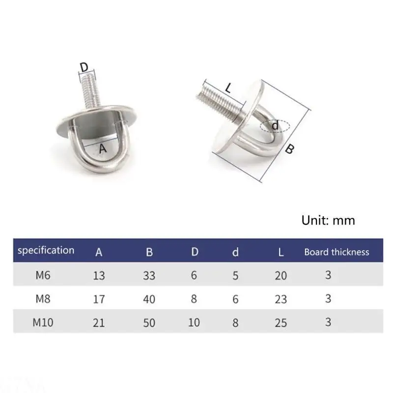 

G7NA 304 нержавеющая сталь пластинка глаз с закрытыми крючками крючков крючков крючков