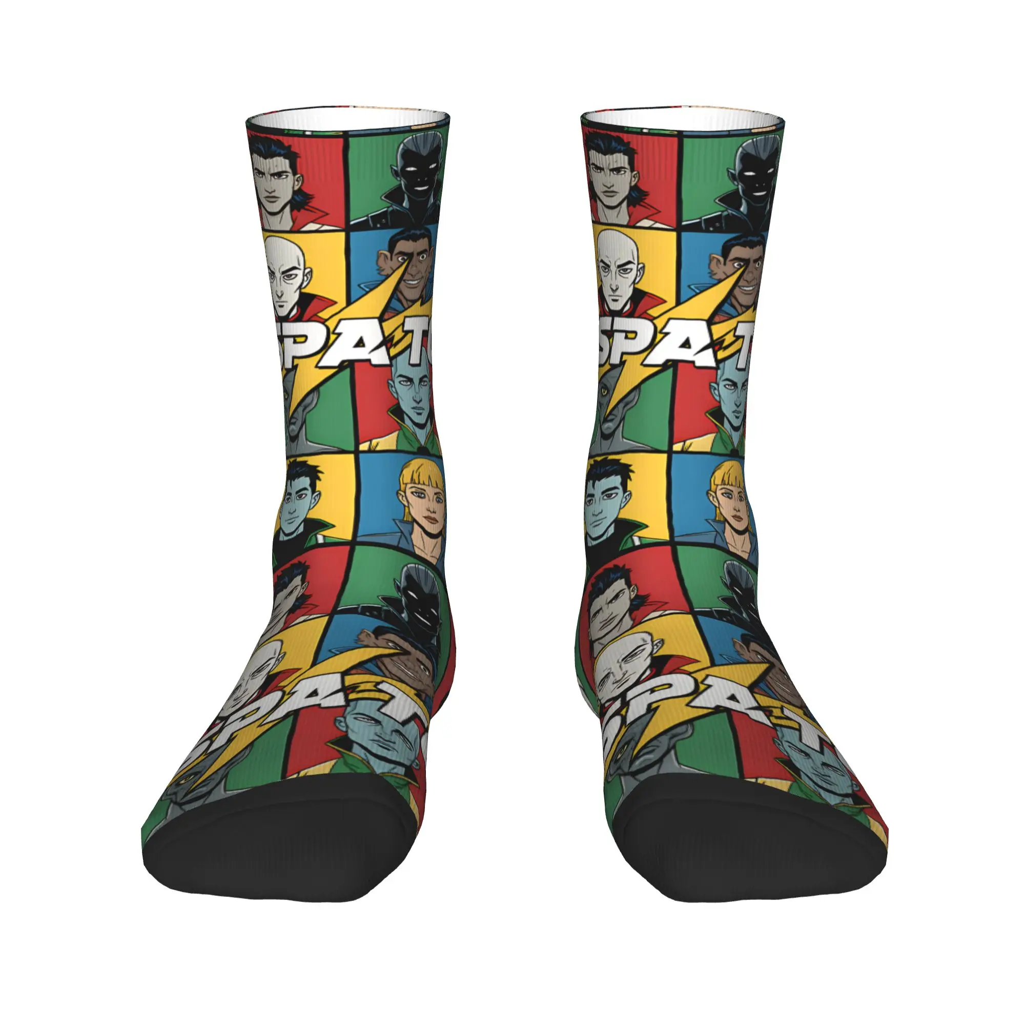 إرسال جوارب فستان مطبوعة للكتاب الهزلي الخارق من أجل جوارب طباعة ممتصة للارتداء غير الرسمي