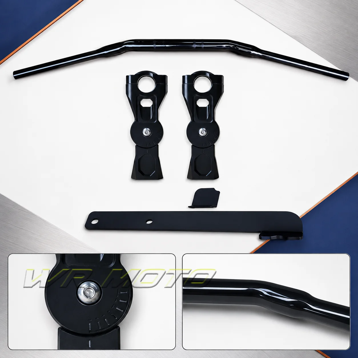Modified One‑Piece Straight Low Flat Handlebar Direction Bar Fit For BENDA ROCK 707 Motorcycle Mod Accessories