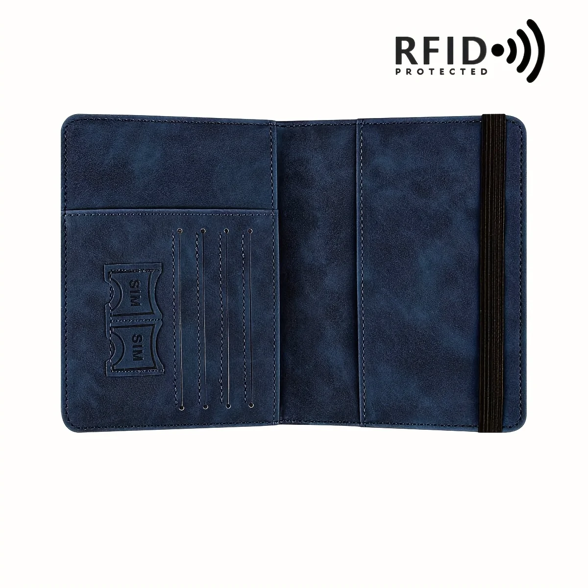 Retro PU Reisepass-Etui, RFID-Blockierendes Multifunktions-Portemonnaie, Reisepasshülle mit Fächern für Karten und persönliche Gegenstände