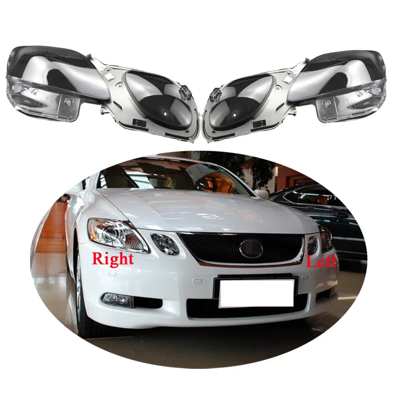 

For Lexus GS Car lampshade GS300 GS430 GS450h GS460 2004-2011 Car Headlight Housing Headlamp Cover Transparent Lens Lampshade