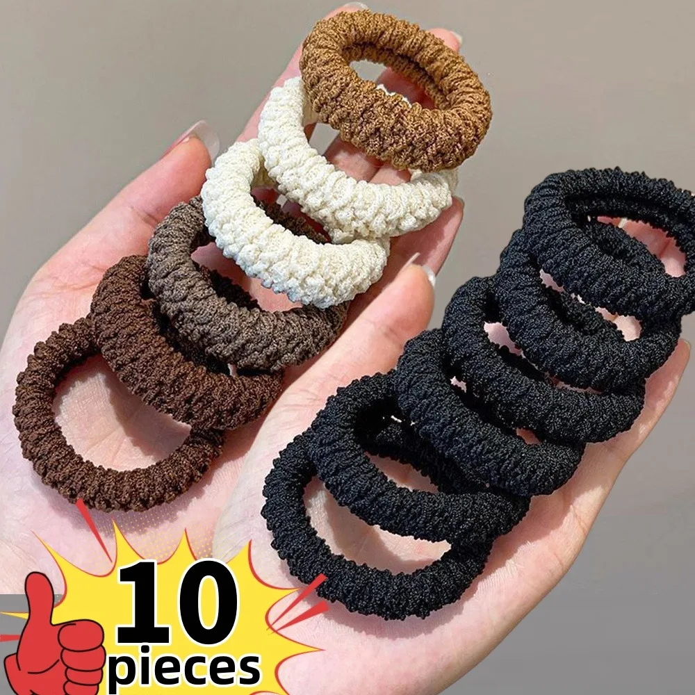 Proste podstawowe elastyczne opaski do włosów krawaty dla dziewczynki Scrunchie uchwyt na kucyk opaski gumowe gumka do włosów modna opaska na głowę akcesoria do włosów