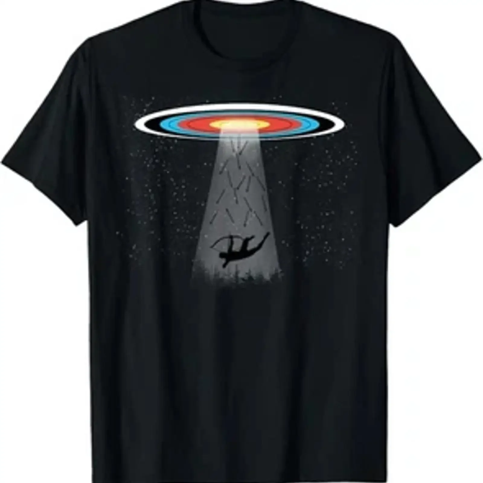 NEW Traditional Archery T Shirt Funny UFO Target Recurve Bow S 3XL vintage Washed Stretched Comfortable Soft graphic fashion