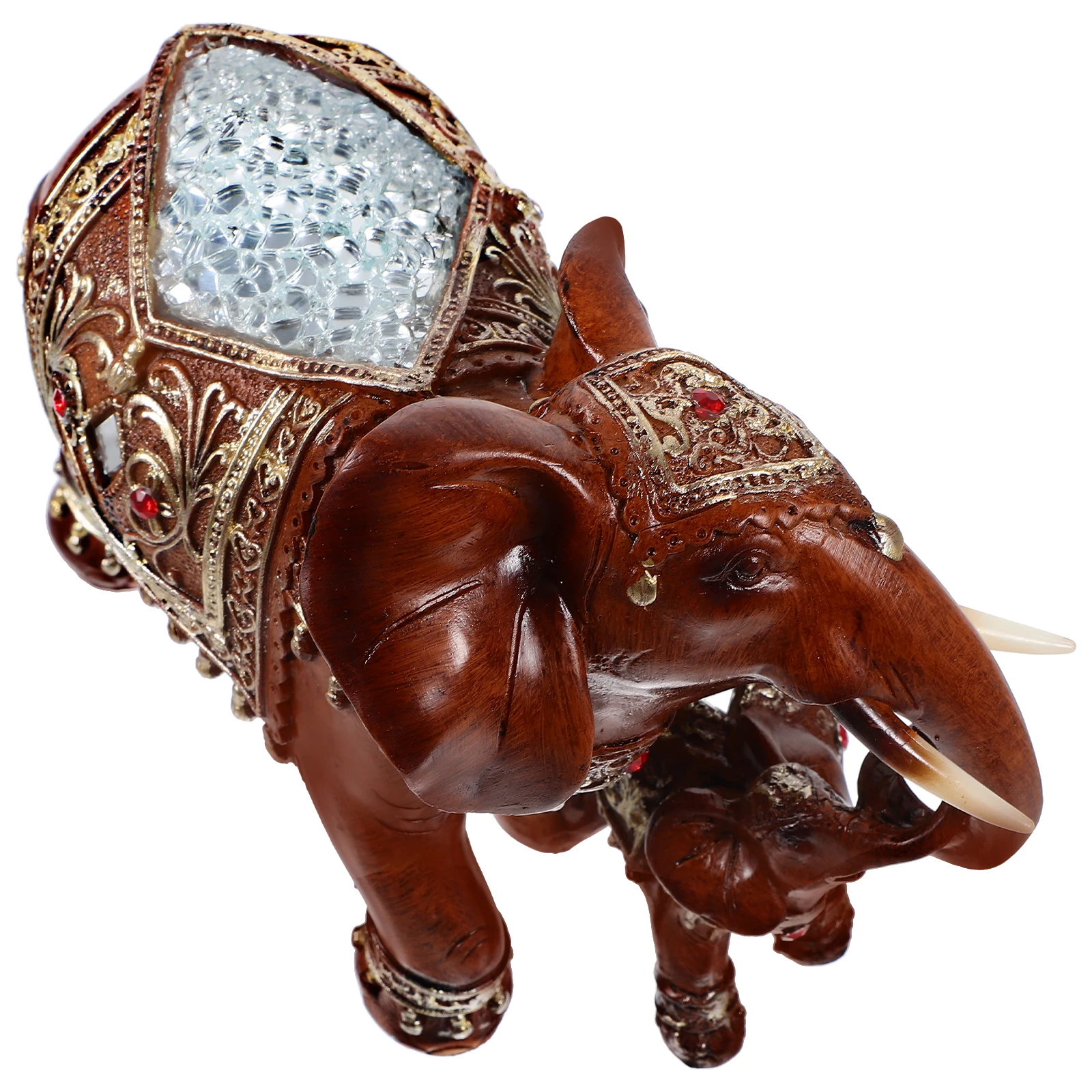 

Lucky Wealth Elephant Statue Resin Craft Home Office Decor Living Room Figurine Elephant Adornment Tabletop Decoration