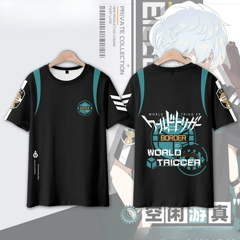 Anime World Trigger 3D Print Oversized T Shirt Women Men Osamu Mikumo Yuma Kuga Chika Amatori Cosplay Short Sleeve Graphics Tees