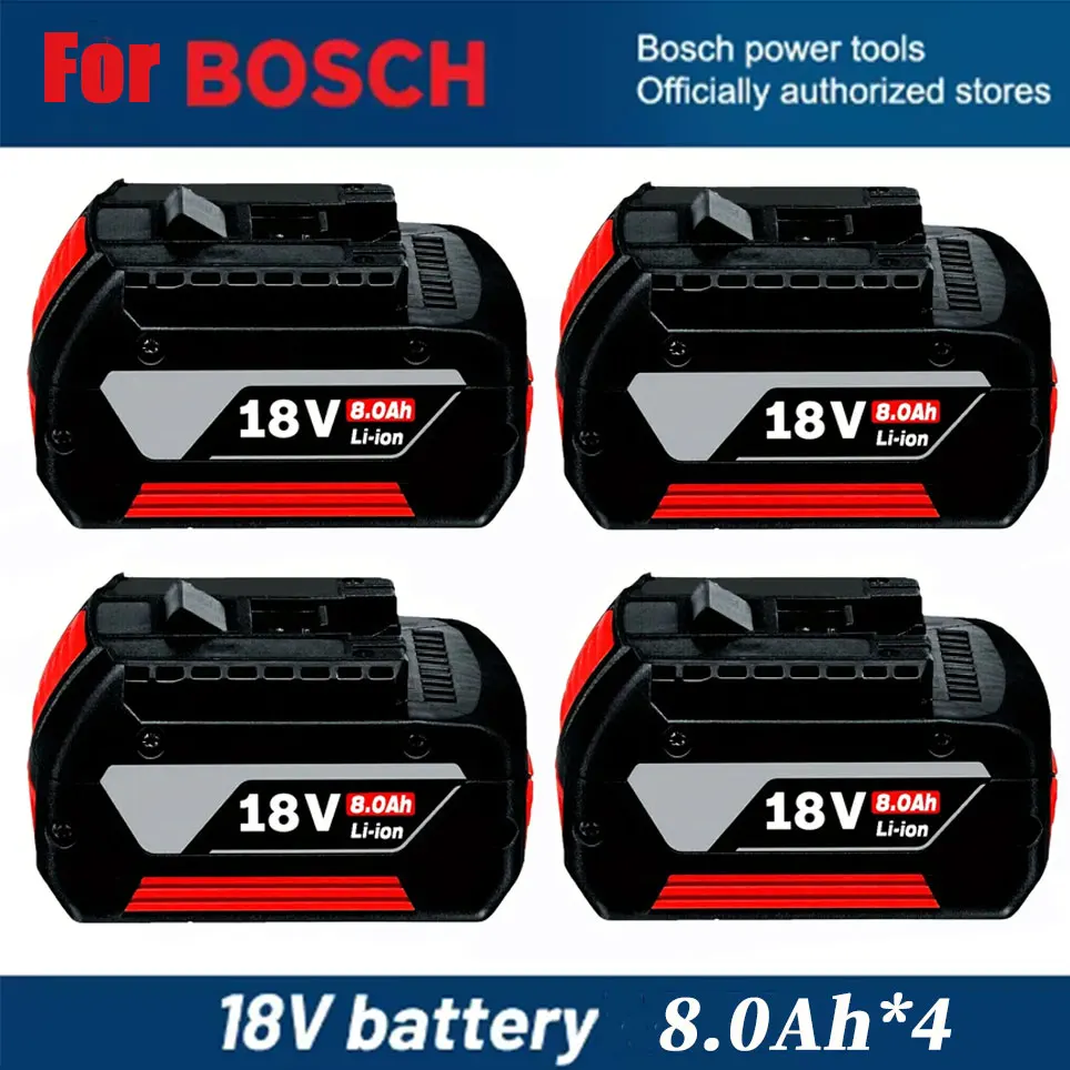 Voor Bosch Professionele Lithium Batterij 18V 8.0AH Voor Bosch BAT609 BAT609G BAT618 BAT618G Oplaadbare Power Tool 8.0Ah Batterij