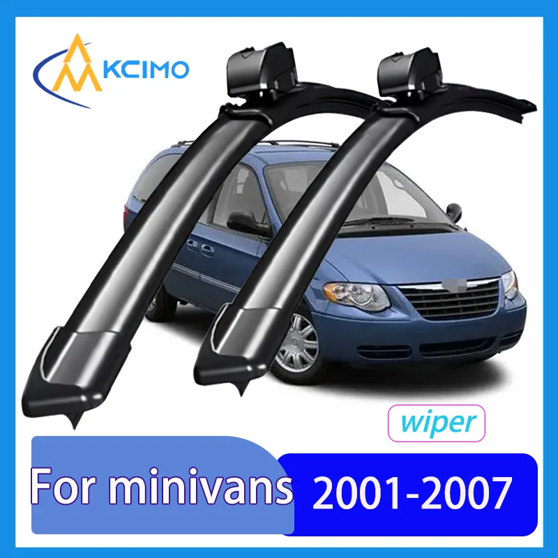 

Бесшумные щетки стеклоочистителя для Chrysler minivan RS 2001-2007 Dodge Caravan, водонепроницаемый очиститель лобового стекла, 2 шт., автомобильные аксессуары