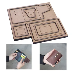 Laser Mold Diy Leather Knife Mold Craft Cardholder Folded Cutting Dies 8x11.5x2.5cm