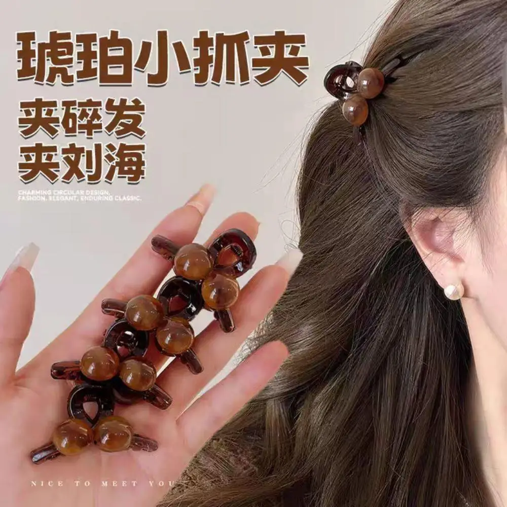 

Pearl Small Hair Claw Round Hair Clips Minimalist Imitation Pearl Hairpins Side Clip For Women Girls Hair Accessories Hairstyles