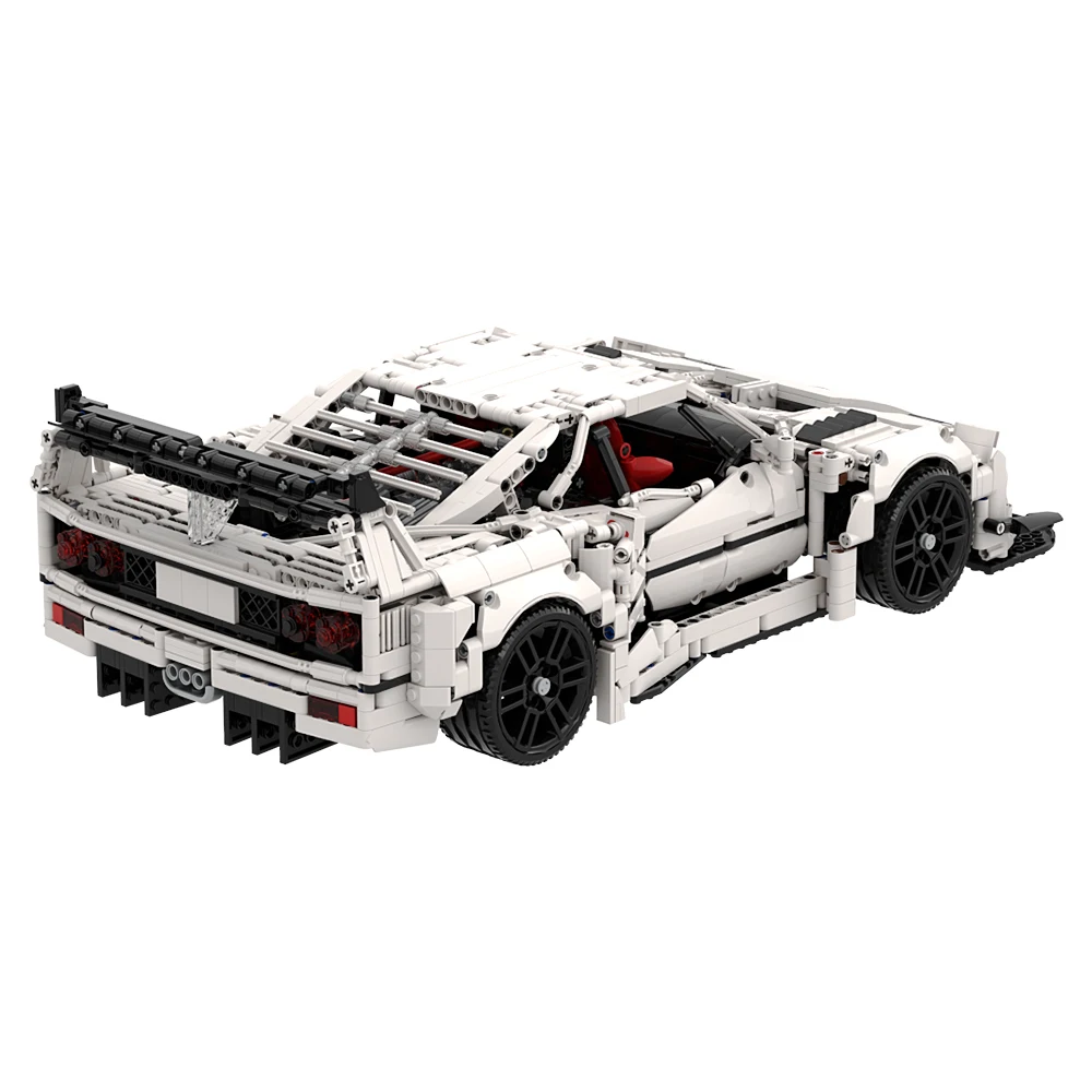 Gobricks MOC Retro Classic Supercar F40 Liberty Walk klocki miejskie high-tech wersja wyścigowa kreatywność zabawka ceglany prezent dla chłopca