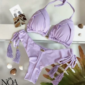 2023 neues sexy Dreieck Schwimmen für Frauen Brazilian Bikinis Halfter Bad Push Up Badeanzug Metallkette Beach Set Bikini Set 6 Hauptverkäufe Frauen Beach Set - №6