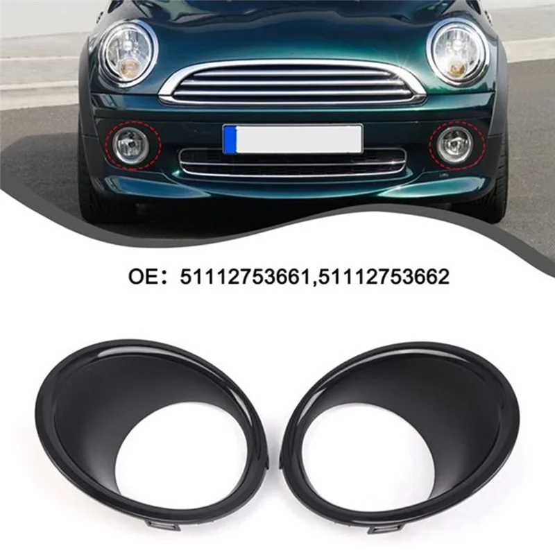 

Car Front Fog Lamp Side Ring Cover Fog Lamp Bezel For BMW Mini Cooper R56 R57 R58 CLUBMAN R55 2007-2010