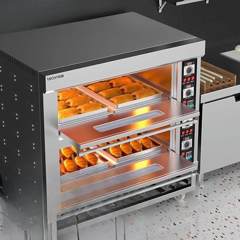 

Commercial cake bread electric oven two layers two plates household baking single layer large capacity pizza oven