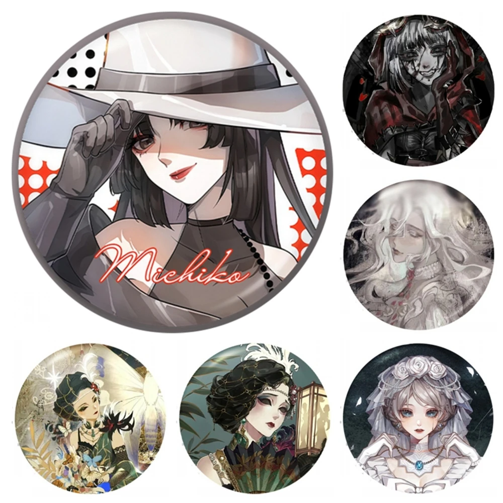 

58 мм игра Identity V Michiko Geisha косплей костюм значок булавка SPTE жесть брошь реквизит Рождественская девушка