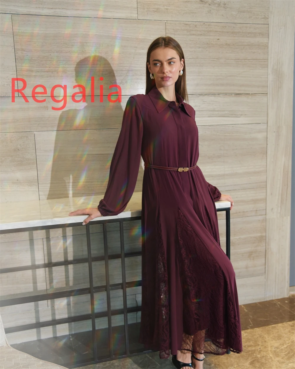 فستان سهرة شيفون كلاسيكي مخصص أنيق برقبة على شكل حرف v وأكمام طويلة فساتين العودة للوطن فاخرة سويب تراين فيستدو دي نوش #4