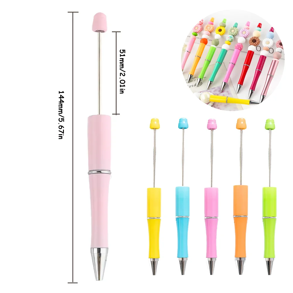 

10 шт./лот, пластиковые шариковые ручки с черными чернилами, сделай сам, персонализированный подарок, ювелирные изделия, аксессуары ручной работы