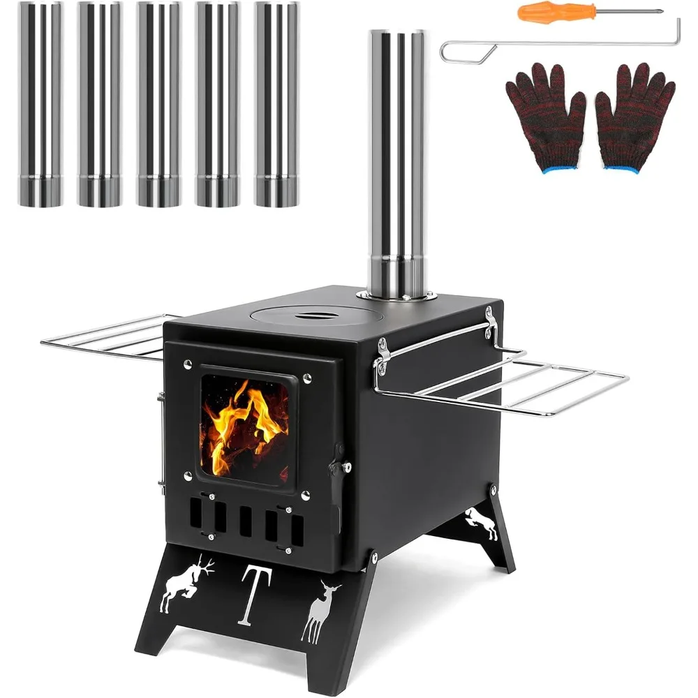 

Portable Folding Wood Stove for Outdoor Adventures - Ideal for Camping, Hunting, and Cooking