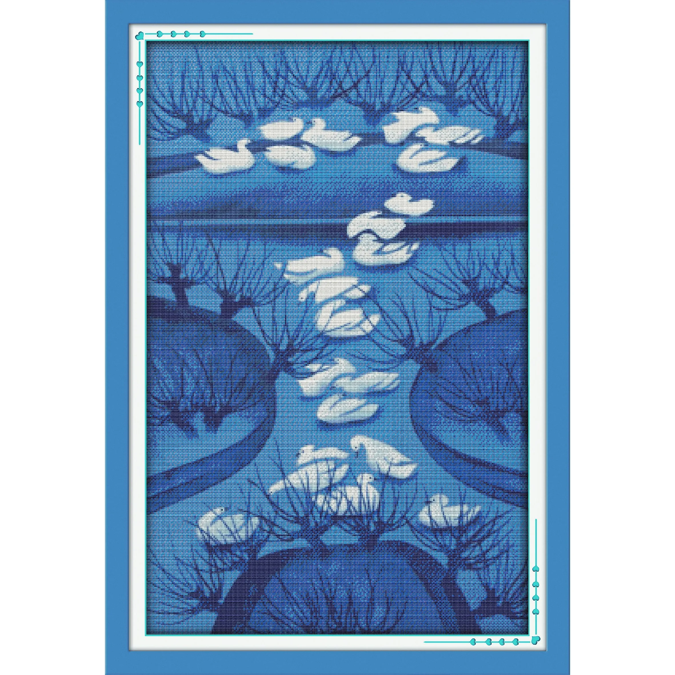 

Soulgift News Набор для вышивки крестом с предварительной печатью, штампованная ткань Аида с нитками DMC, набор для вышивания - Зимний утренний