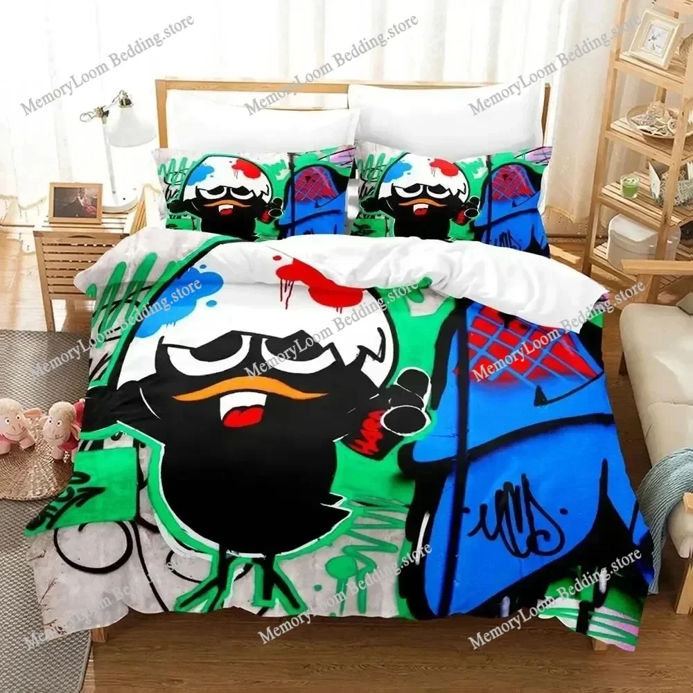 

Anime Calimeros Bedding Set Duvet Cover Bed Set Quilt Cover Pillowcase Comforter king Queen Size Boys Adult Bedding Set