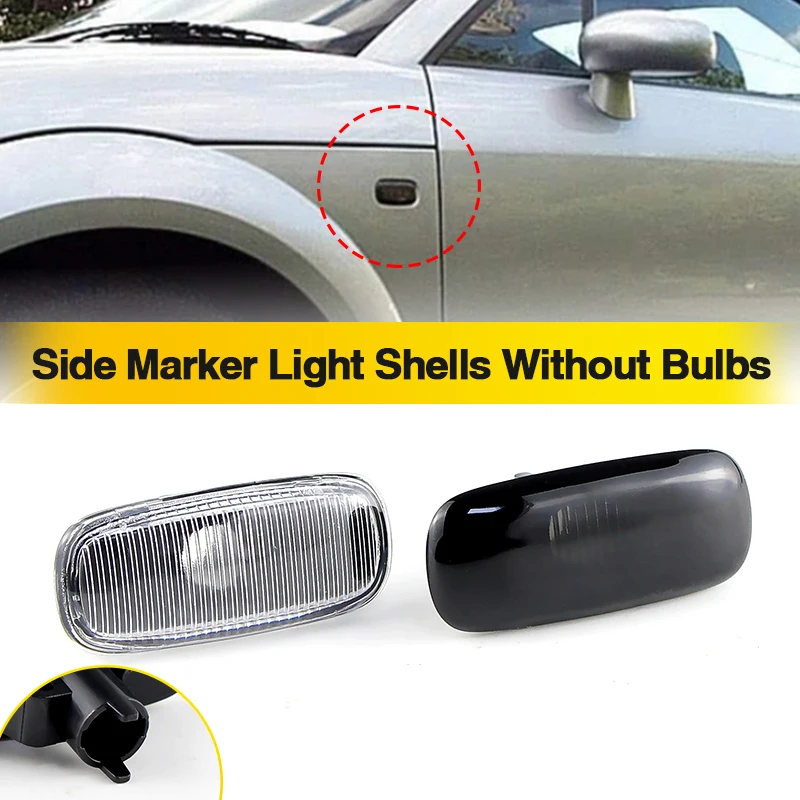 

2PCS Side Indicator Turn Signal Marker Light Lamp Shell Smoked/Clear (No Bulb) For Audi B5 A4 S4 RS4 A6 S6 C5 A6 C5 ALLROAD