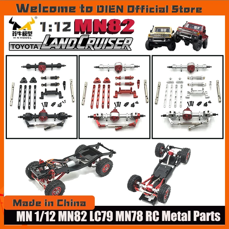 

1/12 MN82 LC79 MN78 RC Cars Attachment Metal Upgrade Front and Rear Assembly Kit