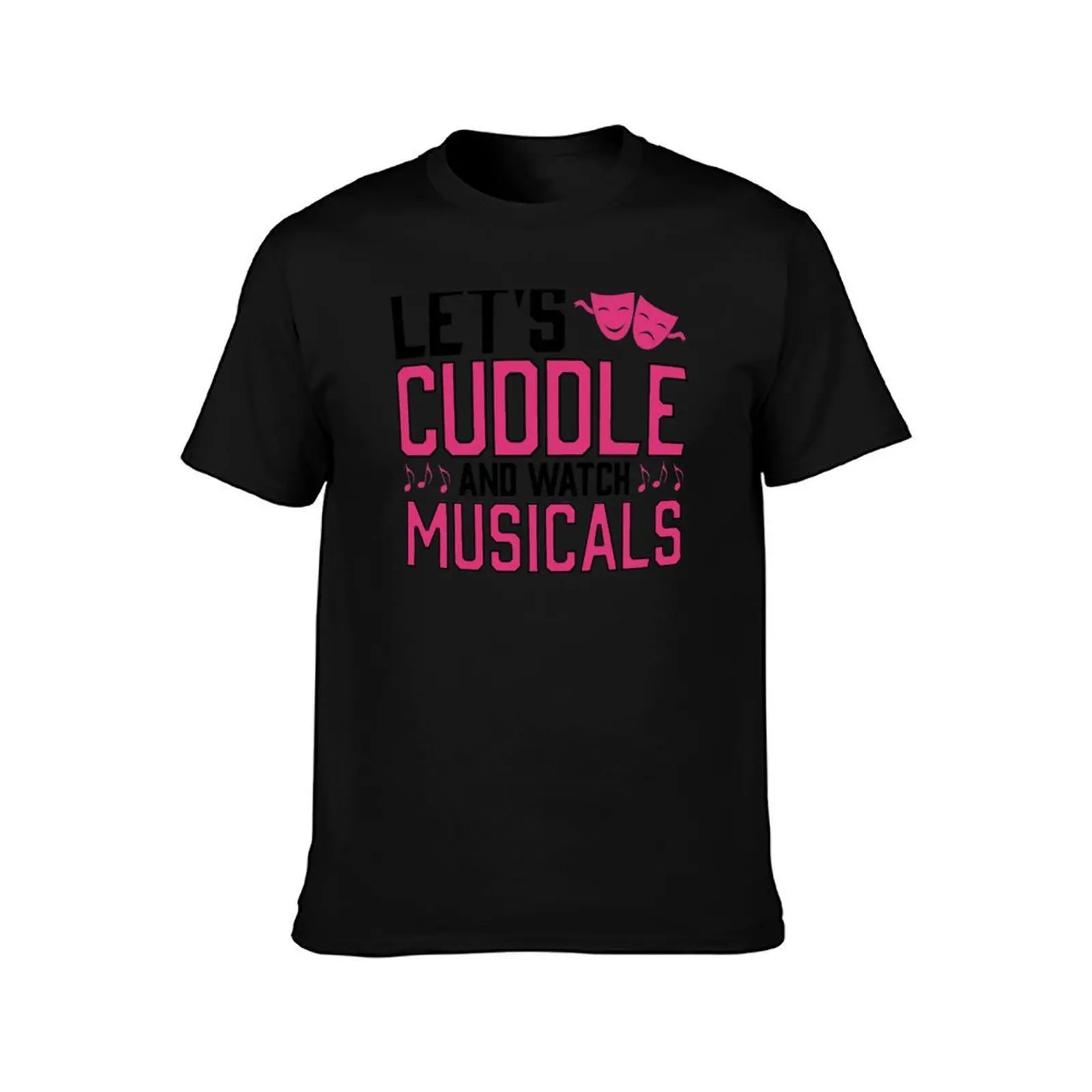 Let's Cuddle and Watch Musicals Funny T-Shirt, Summer Casual Cotton Tee, Oversized Streetwear Tops, Vintage Graphic Print