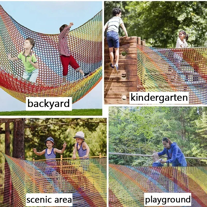 1m * 3m Farbe Spielplatz spielen Sicherheits netz Outdoor Klettern Anti Fall Netchildrens Hindernis parcours Doppels ch ichten Hinterhof Netz