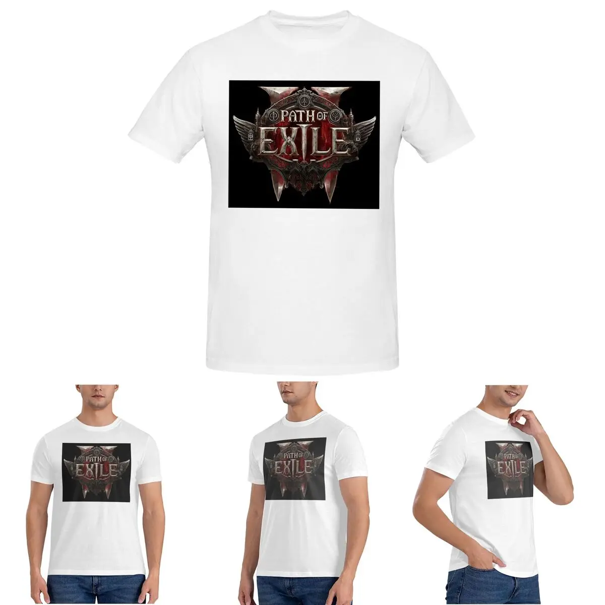 

Path Of Exile 2 T-Shirt for Men Cotton Oversized T Shirts Men's Tees Short Crew Neck Summer Clothes Tops S-6XL