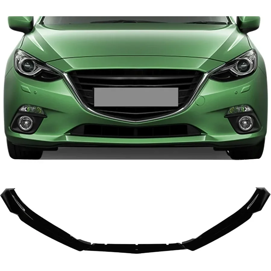 

Глянцевый черный пластиковый передний спойлер для Mazda 3 Axela 20142018 улучшает аэродинамику и укладку автомобиля с прочной погодой