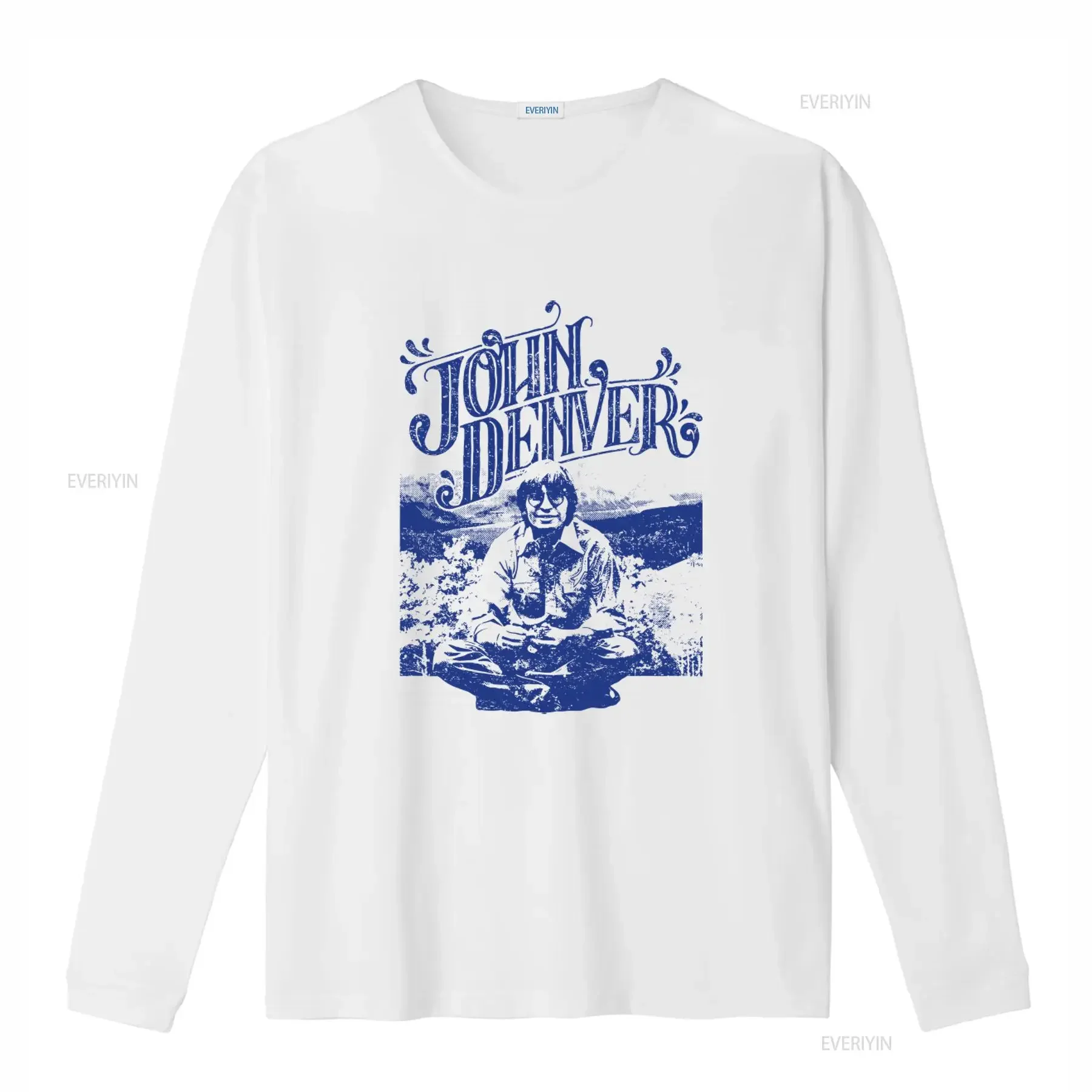Vintage John Denver Field Photo T Shirt Retro Style for Music Lovers vintage Washed Soft fashion homme Top For Everyday Wear