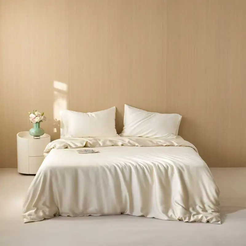 100s100% Lyocell Fibre Duvet Cover Twin Queen King Bedding Solid Silky Cooling Quilt Cover Single Double Bed Comforter Cover