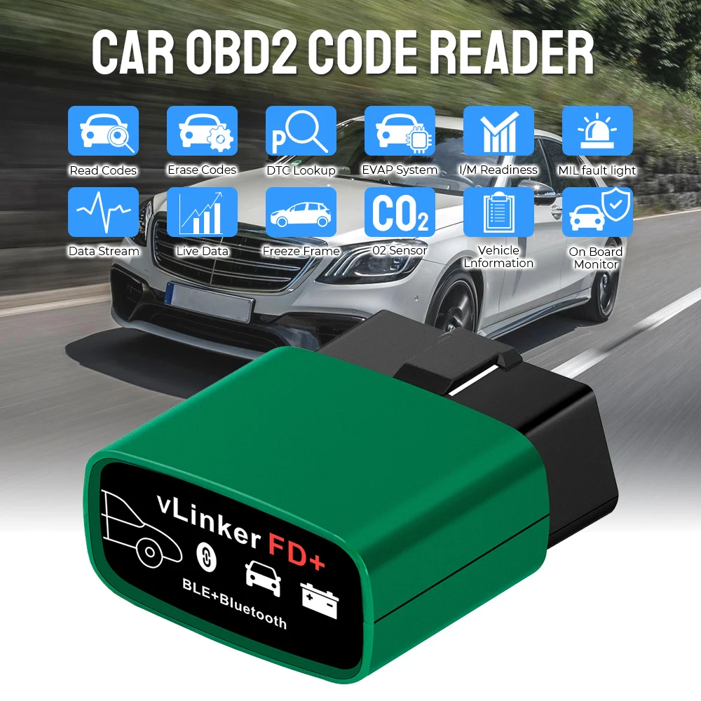 Code Reader Bluetooth-Compatible 4.0 WIFI For FORScan For Ford J2534 ELM327 OBD 2 Scanner Car Diagnostic Tools vLinker FD+ V2.2