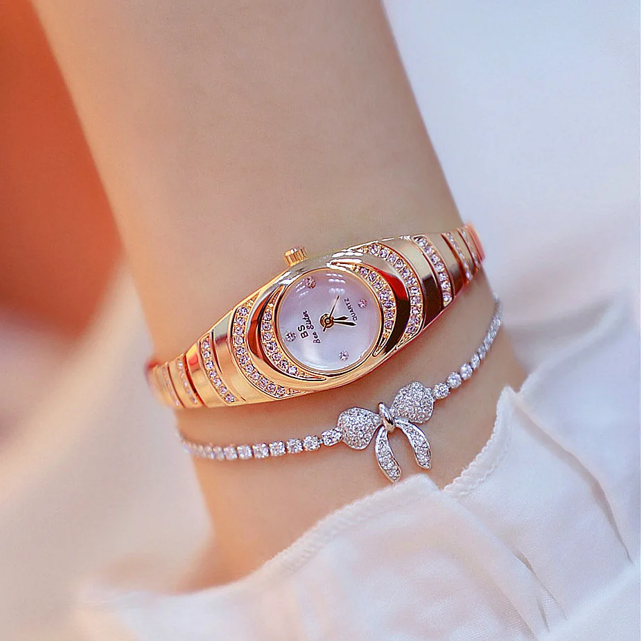 UTHAI 2024 New Female Diamond Snake Bracelet Wristwatches Women's Personalized Fashion Quartz Opening Clock Watch