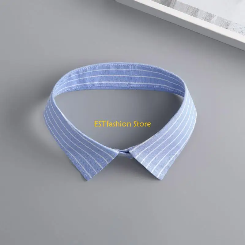 بلوزة Y5GC بياقة صناعية مزخرفة وياقة طية صدر السترة وإكسسوار ملابس بياقة علوية